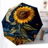1pc Moon Sunflower Automatic Open/close Umbrella, 8-Rib Sturdy Structure, Auto Folding/Opening, Portable Travel Umbrella for Women,220