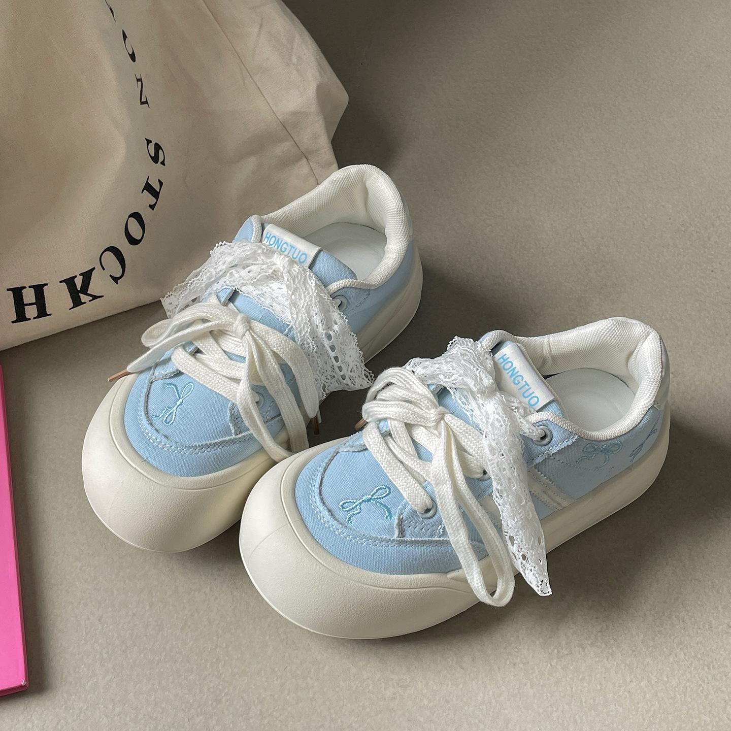 

Queen Fan popular versatile skirt casual thick baseplate shoes women s summer 2025 new heightening big head shoes 40 синий