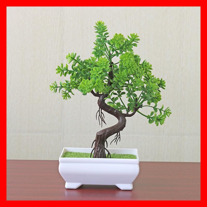 Pine Simulated Trees Artificial Green Plants With Pots Indoor Decoration