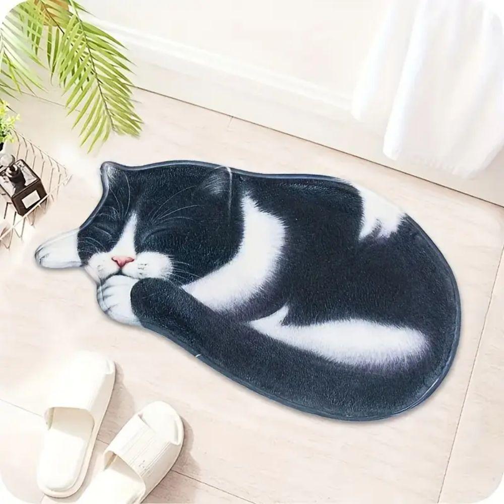 Cute Cat Fur Carpet Home Decoration, Soft And Dirt-Resistant, Bathroom Non-Slip Floor Mat , Kitchen Quick-Drying Rug