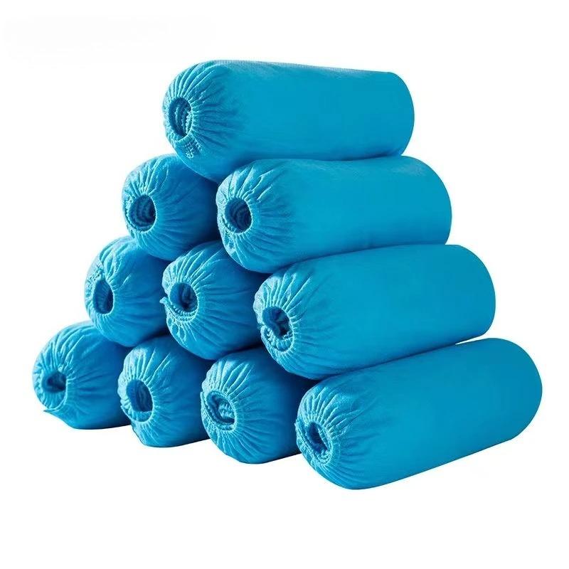 

300/200/100 шт. Одноразовые бахилы для обуви, бахилы для ног, покрытия для обуви, нескользящие чехлы для обуви и сапог для дома, помещения, рабочего места 100PCS светло-синий