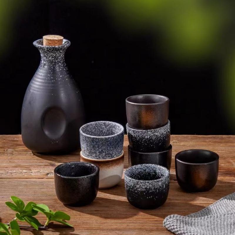 Japanese Sake Kettle Household Ceramic Baijiu Dispenser Baijiu Bottle Wine Cup Bar Restaurant Drinking Supplies Accessories