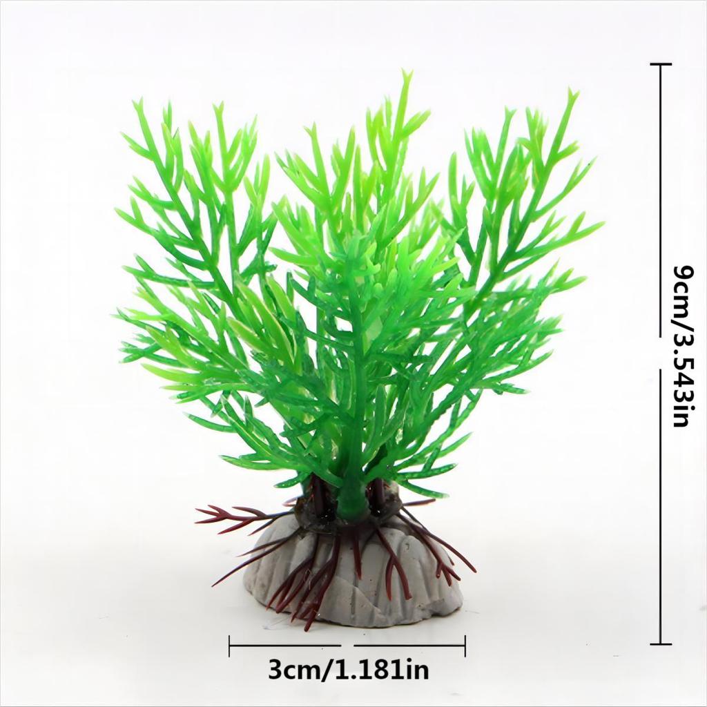 1 Pc Artificial Aquarium Plastic Aquatic Plant Decoration Fish Tank Simulated Flower And Grass Landscape Decoration 2 Colours