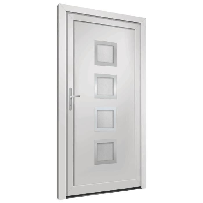 VidaXL Porte d'entrée Blanc 98x208 cm PVC 3187840