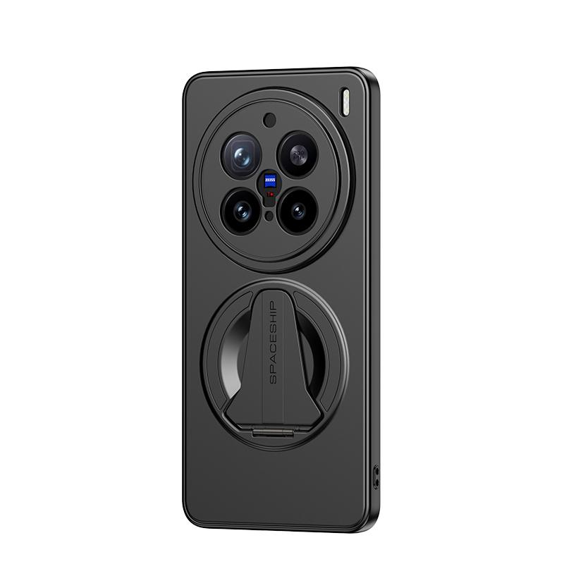 KEYSION Magnetic Phone Case for VIVO X200 Pro 5G X200 FE Metal Paint Upright Kickstand Shockproof Back Cover for VIVO X100 Pro