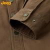 JEEP Men's Washed Cotton Long Sleeve Work Shirt