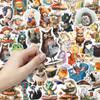 50 Animal Stickers for Reading Glasses, Notebooks, Phones, Suitcases, DIY Journals
