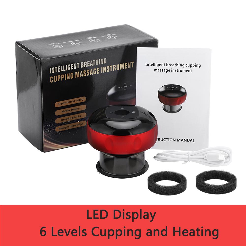 Intelligent Vacuum Cupping Massage Device 6/12 Gear Electric Heating Scraping Suction Cups Physical Fatigue Relieve Health Guasha Cans