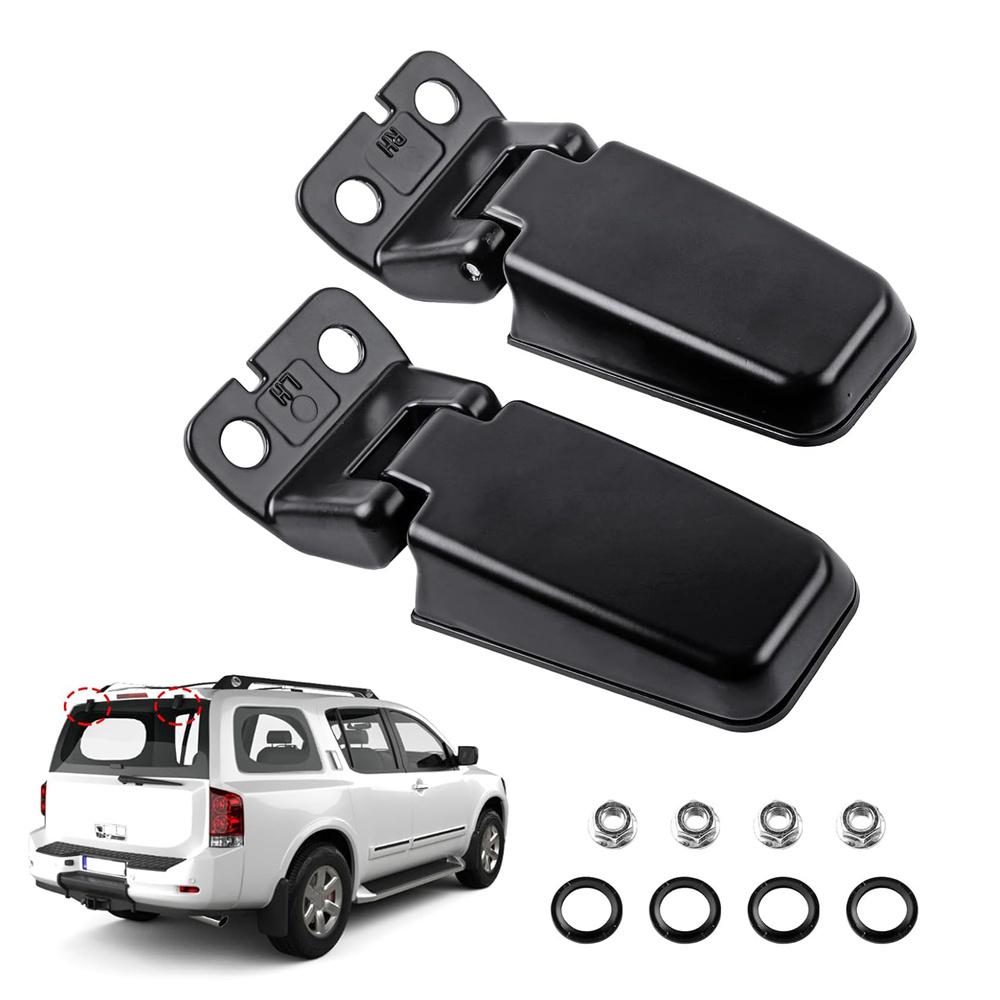 2PCS Rear Tailgate Window Glass Hinges For Nissan Armada Infiniti QX56 04-15