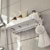 Good-Self-Adhesive Bathroom Storage Rack For Shampoo, Body Wash, And Cosmetics - Wall-Mounted Organizer Shelf