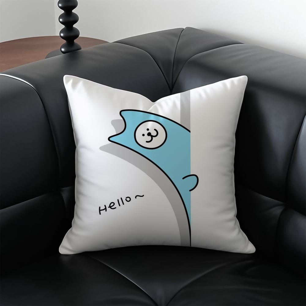 PeekaBoo Animals Cushion Cover Pillow Case Antidustmite Invisible Zipper Silky Plush Cushion