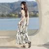 Women's Elegant Printed A-Line Sling Maxi Dress