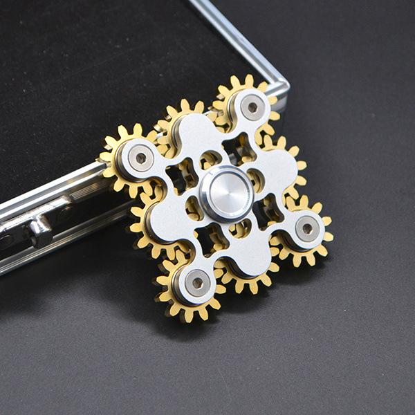 Multi Gear Rotating Fidget Spinner Boy Gift Nine Tooth Linkage Finger Tip Gyroscope Anti-Anxiety Toy For Kids Adults Gift