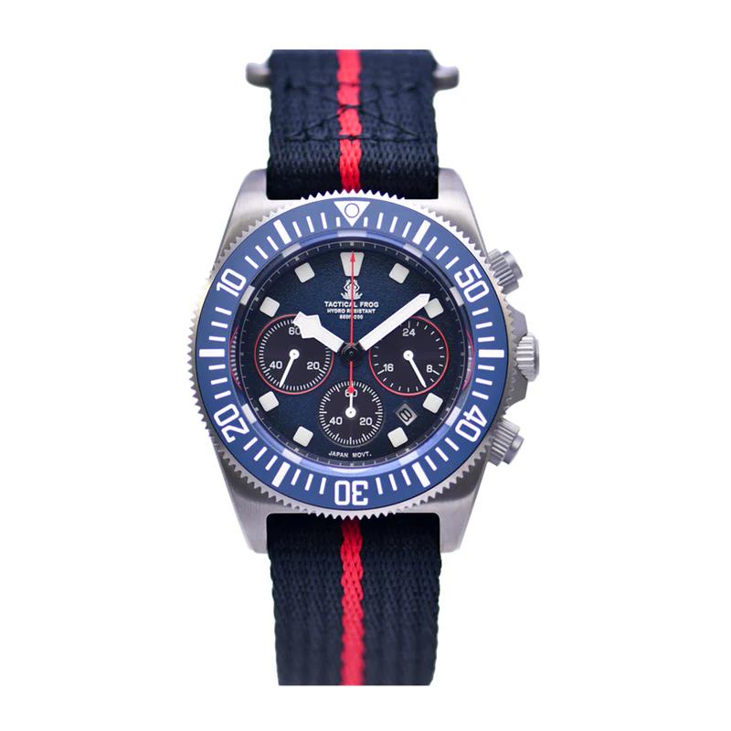 Tactical Frog FXD Titanium Quartz Watch VS75B Solar-powered Movement 20Bar Chronograph Sapphire Diving Watch BGW9 Luminous Watch