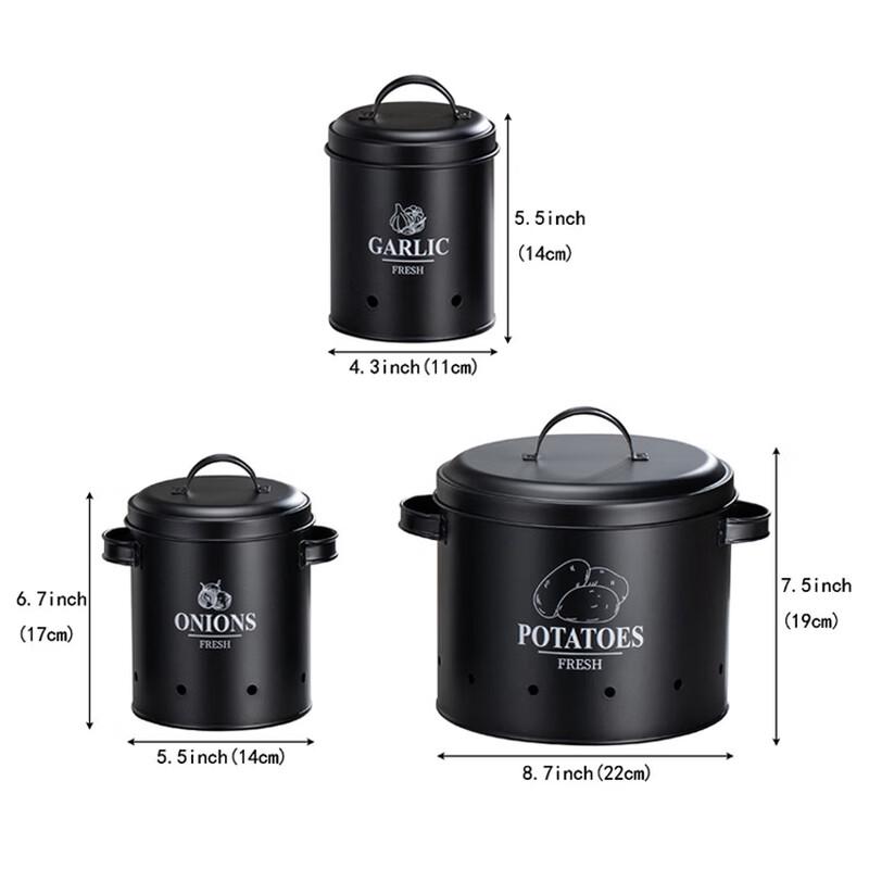 Metal Vegetable Storage Canisters