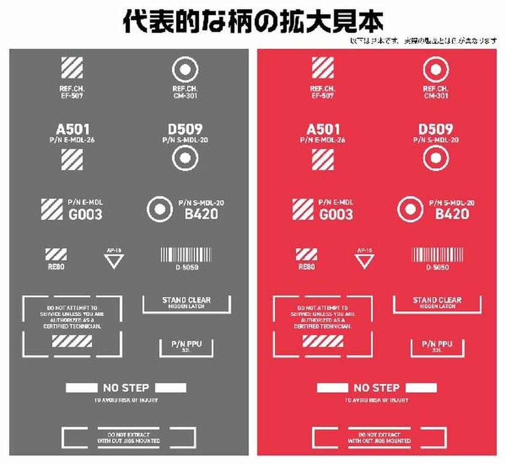 HiQ Parts RB03 Caution One Color 1 Plastic Model 1/100 Decal, White, Sheet, Decal, RB03-100OWH