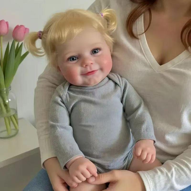 Muñeca de bebé niña Reborn de 50 cm, silicona suave, realista, muñeca de bebé recién nacido, regalo
