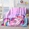 Rainbow unicorn In Clouds Blanket Flannel Blanket for bed, sofa, Camping, Hiking, Picnic Essentials, gift for family Fan gifts