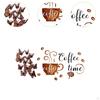 Coffee Cup Wall Stickers Three-dimensional Butterflies Waterproof Decal Wallpaper for Home