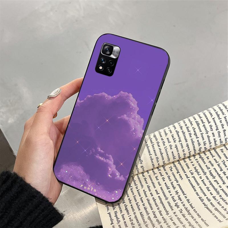 Phone Case For Xiaomi Redmi Note 13 12 11 10 Pro 12S 11S Redmi 13C 10 A1 A2 A3 Aesthetic Purple Case