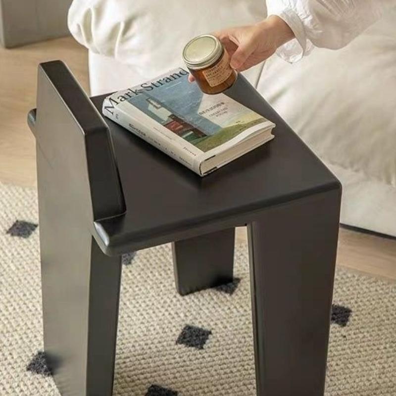 Nordic Stools Small Low Makeup Backrest Chair Multifunctional Creative Shoe Changing Stool Home Entrance Living Room Furniture