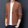 Men's Korean Style Slim Fit Knit Cardigan - Lightweight Spring/Autumn Casual Sweater