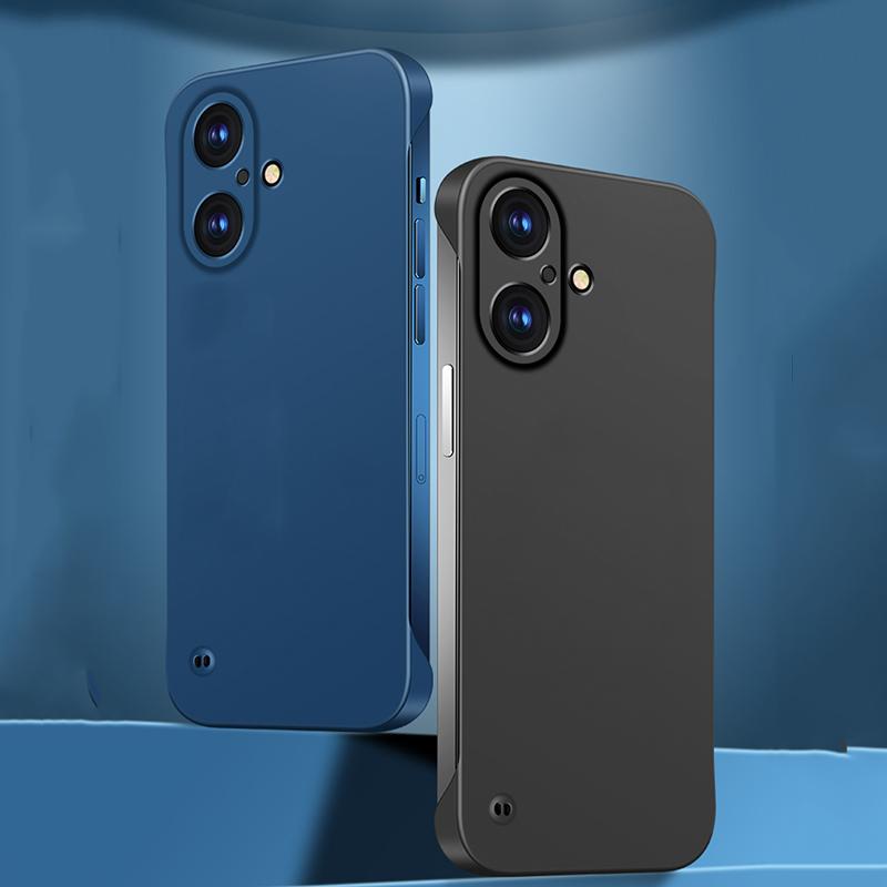 Ultra-thin Frameless Matte Anti-fingerprint PC Case For Apple iPhone 16 Pro Max Plus Shockproof Back Cover Shell