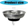 2Pcs Kitchen Sink Strainer Stopper Waste Plug Drain Basket Stainless Steels Sink Filter for Restaurants and Homes
