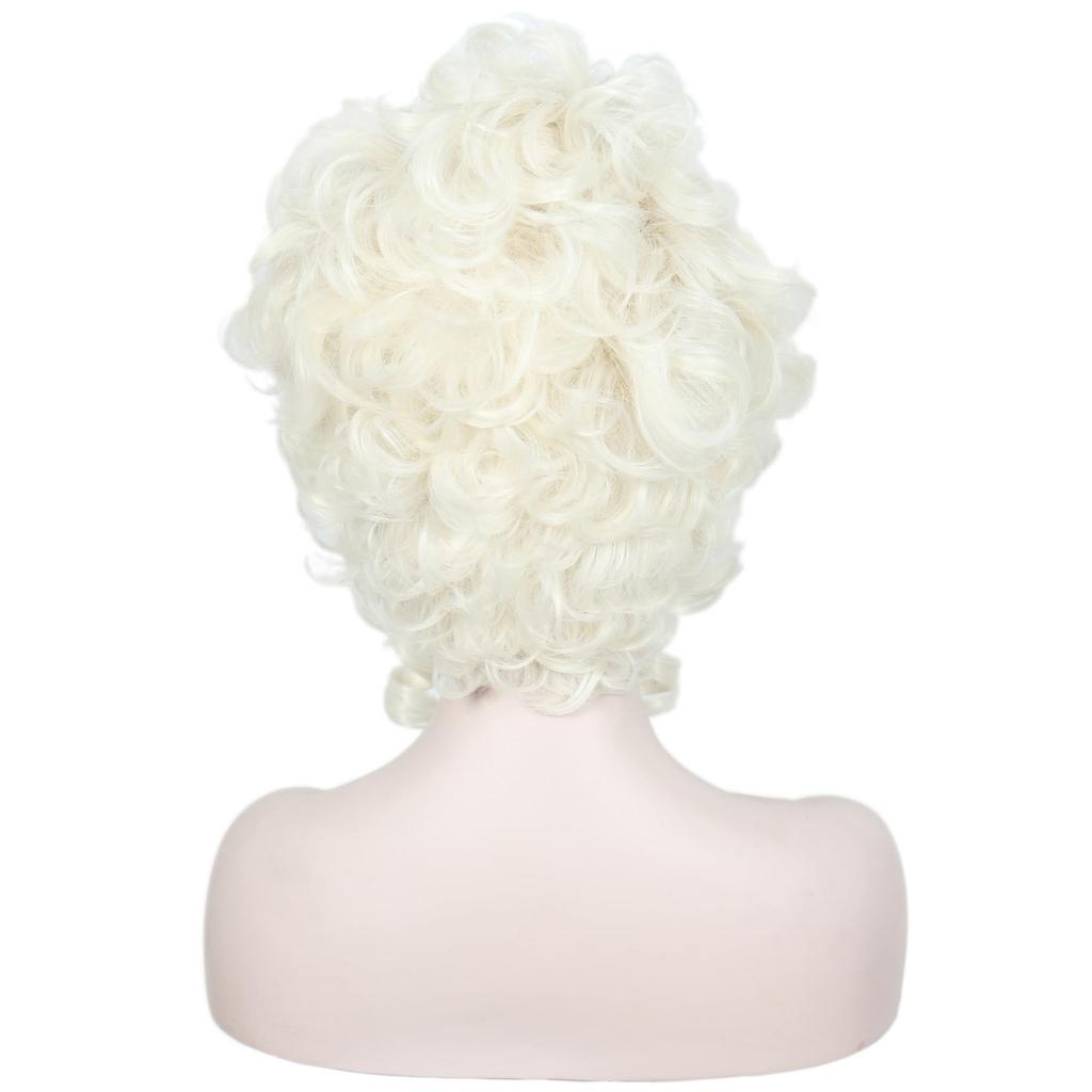 Linfairy Game Cosplay Wig, Heat Resistant, Costume Accessory, Festival Cosplay Wig, Medieval Palace Style, Aristocratic Style, White Blonde Curls