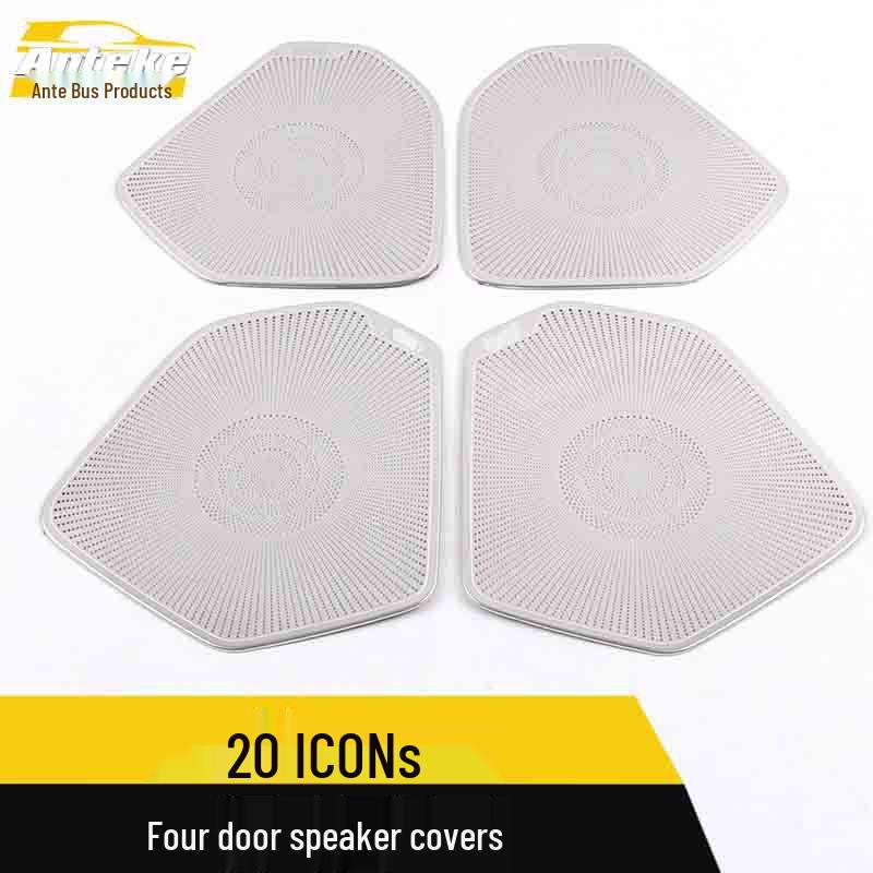 ICON Four-Door Speaker Cover Sequins - Fits 20 Models, Stainless Steel, Car Door Accessories