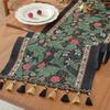 American Vintage Tea Tablecloth Dining Table Decorative Tablecloth Coffee Table with Fringe Table Runner