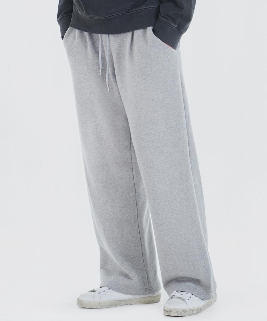 AKIA One-Pleat Wide Lounge Sweatpants [Melange Grey]