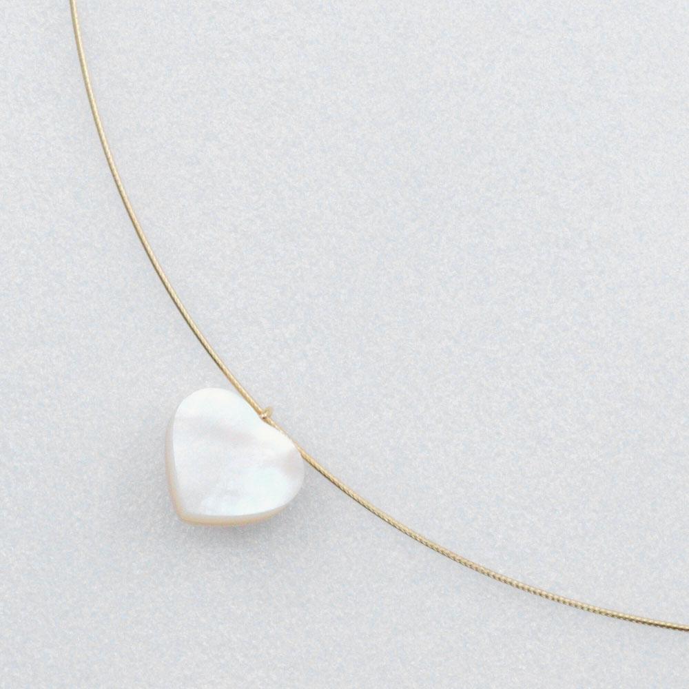 TASAKI Omega Chain Heart Necklace Mabe Pearl K18 yellow gold/Pearl 2.6g Women Used