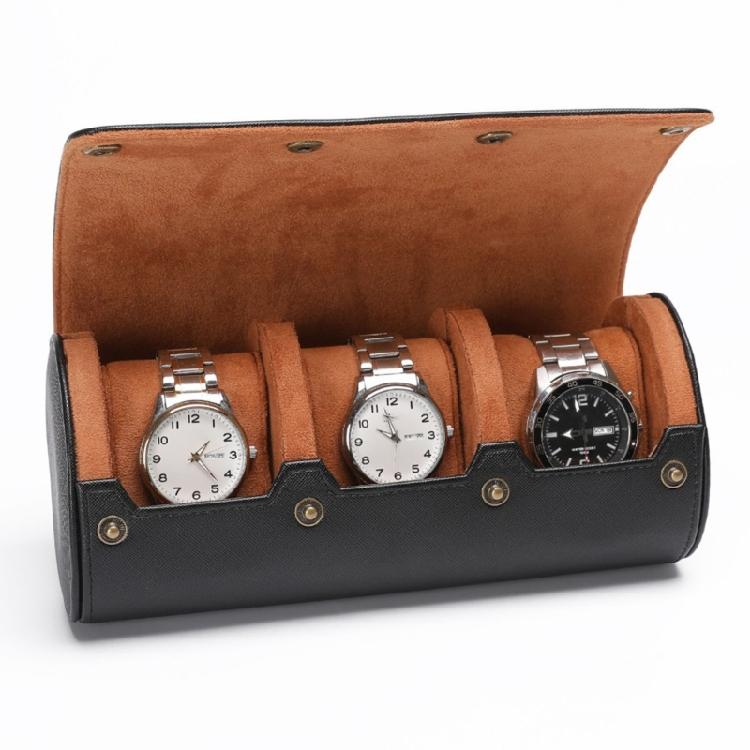Elegant Leather Watch Storage Case Handmade Wristwatch Holder Carrying Box Women Jewelry Accessory Organiser