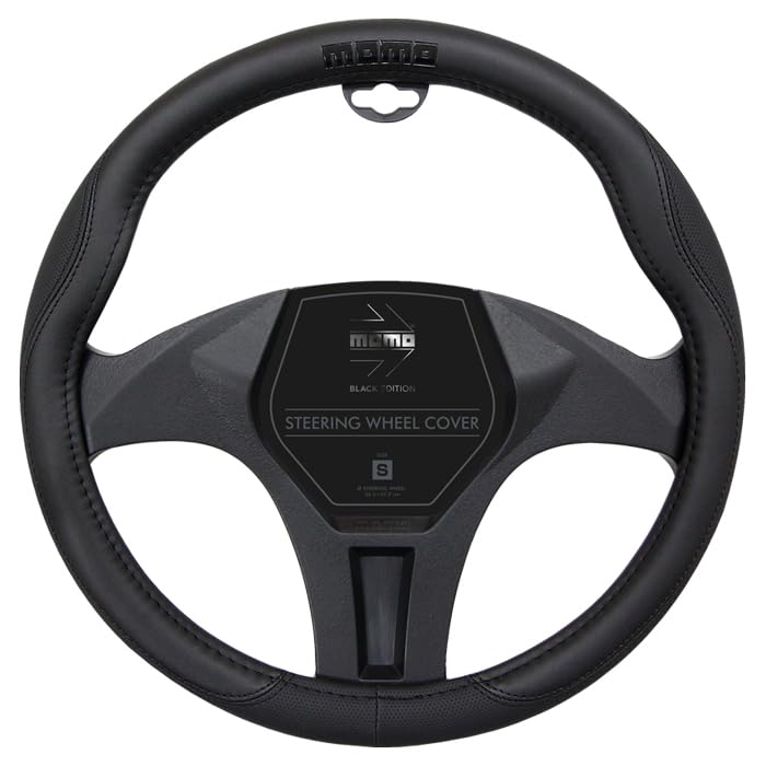 MOMO Comfort Black Edition Steering Wheel Size S for Kei Compact and Minivans Cover, (36.5-37.9cm), Cars, Cars,