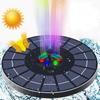 Solar Fountain with RGB Color Light, 4W 9V High Efficiency Glass Solar Panel, Floating Fountain Pump with 7 Sprayer