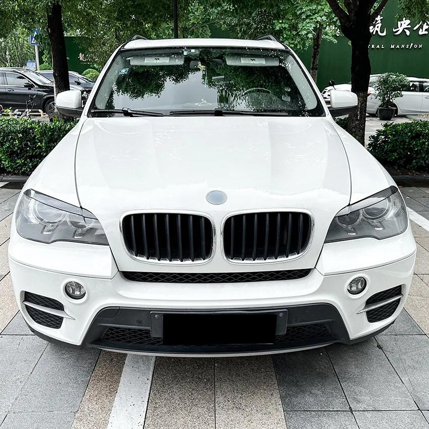 Applicable to BMW X5 E70 2008-2013 automotive carbon fiber pattern headlight eyebrow car sticker exterior accessories