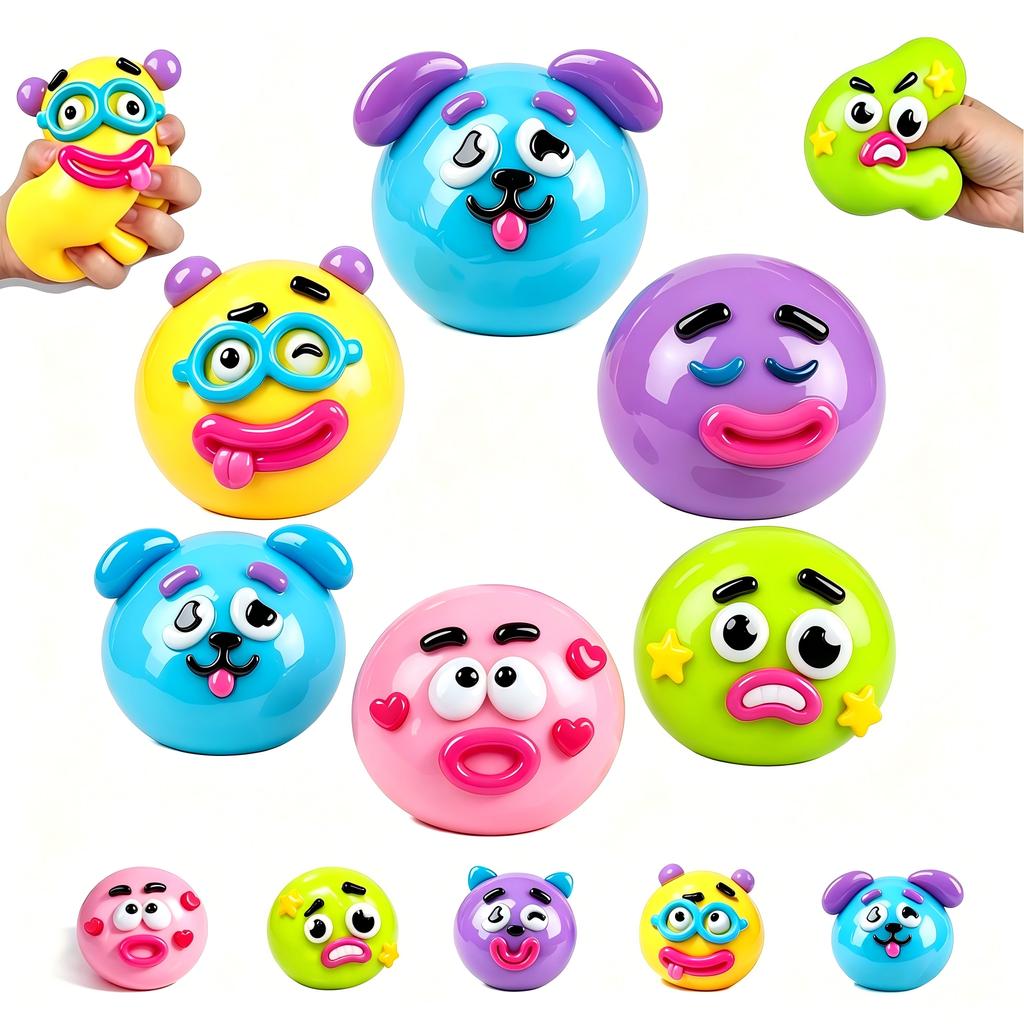 Curiosities Dog Face Swap Squishy Toy Popular Smushers Squishy Soft Moldable Cute Slow Rise Squeeze Toy Relaxing Sensory Anxie