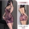 Erotic Lingerie, Sexy Halter Lace Seductive Pajamas, Hip-Hugging Pure Desire, See-through, No-take Uniform Pajamas 1235