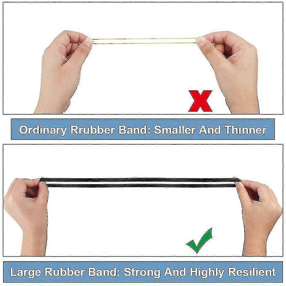 35 Pcs Black Rubber Elastic Bands Set Of Large Thick Elastic Bands Durable-lian