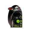 Flexi Black Design Dog Lead, Small Cord (Under 12kg), 5m, Black
