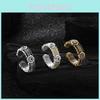 Elegant Vintage Korean Style Adjustable Open Copper Ring With Sparkling Zirconia Women For