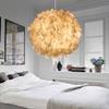Neue elegante, traumhafte und flauschige Feder-Pendelleuchte - Bezaubernde Federschirmlampe für eine romantische und zauberhafte Atmosphäre -