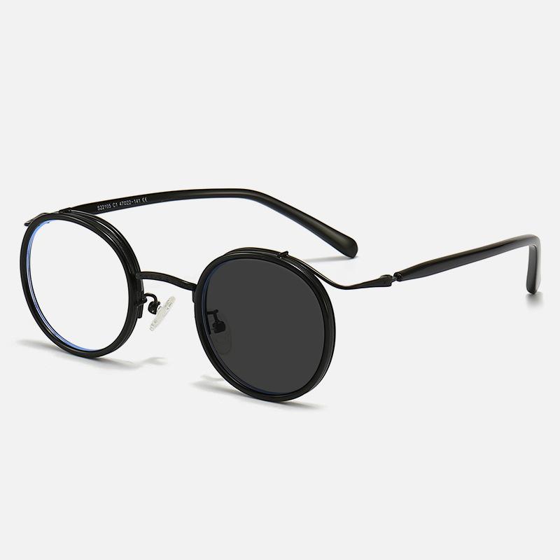 New Fashion Trend Retro Japanese Round Frame Presbyopic Eyewear For Men And Women Photochromic Anti Blue Light Reading Glasses