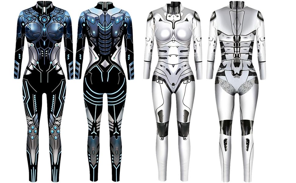 Body sexy stil Cyberpunk Personaj Robot Cosplay Cea mai bună alegere pentru Halloween, Spectacole de scenă și Colanți de damă [ChicFlow], Petreceri!