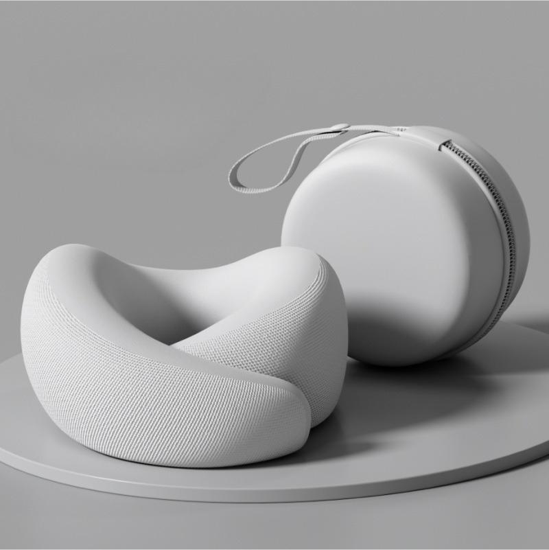 Memory Foam U Shaped Neck Pillow Travel Pillow for Airplane Car Office Nap Cervical Support with Portable Storage Box