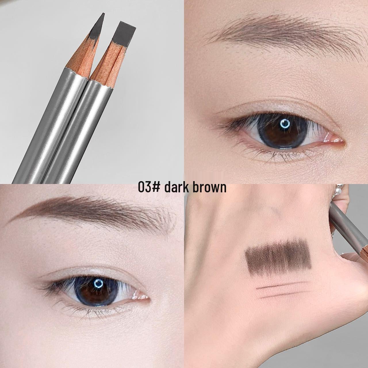 Kakashow Eyebrow Pencil: Natural Shaping, Precise Strands, Long-Lasting, Waterproof, Sweatproof, Non-Smudging. темно-коричневого
