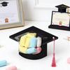 Graduation Cap Candy Cards 2026 Class Grad Candy Container with Tassel for Candy Goody Chocolate Graduation Party Favors for Students Teachers
