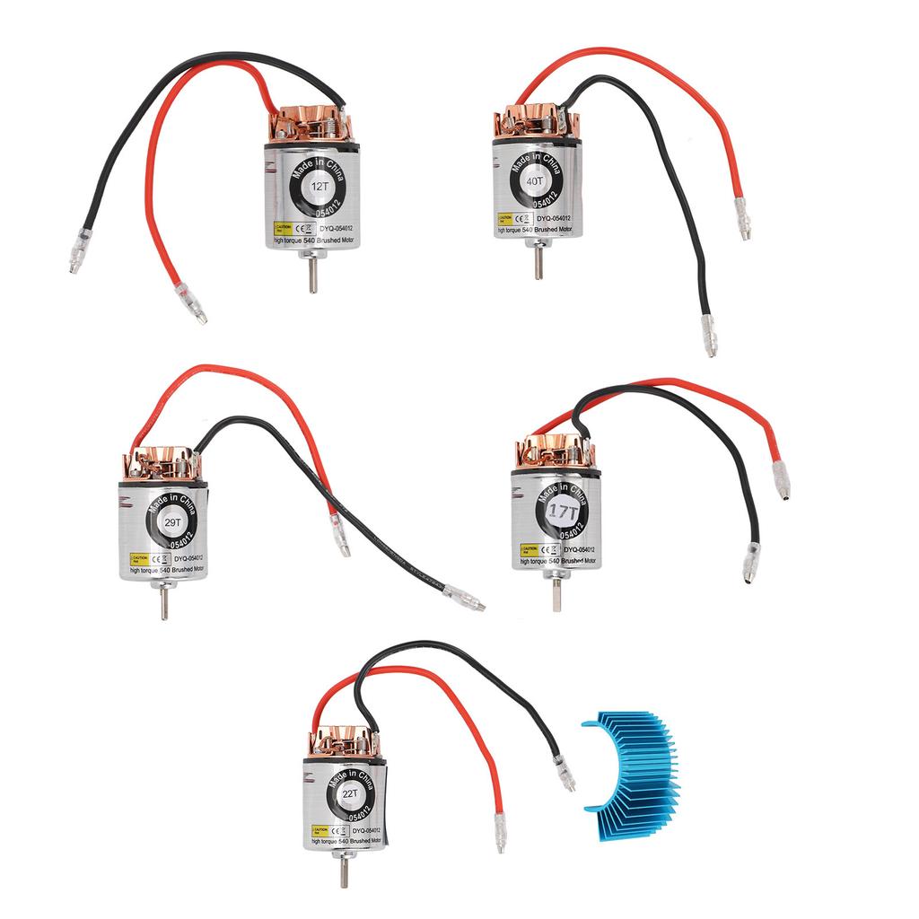 RC Brushed Motor Replacement Wide Compatibility Enhanced 540 RC Brushed Motor Stainless Steel Shell for 1/10 RC Car