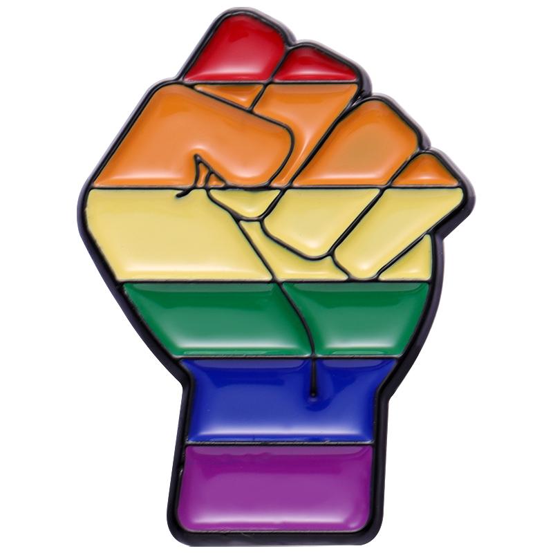 LGBT Faust Emaille Anstecknadeln Individuell Lesbisch Gay Bi Trans Asexuell Pan Anstecker Reversabzeichen Pride Regenbogen Schmuck Geschenk für Liebende